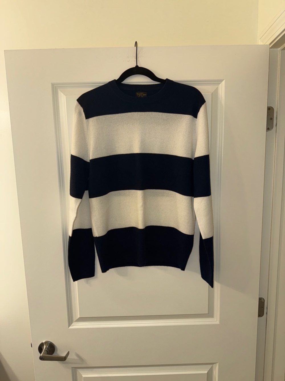 J.Crew Cashmere Crewneck Sweater in Rugby Stripe